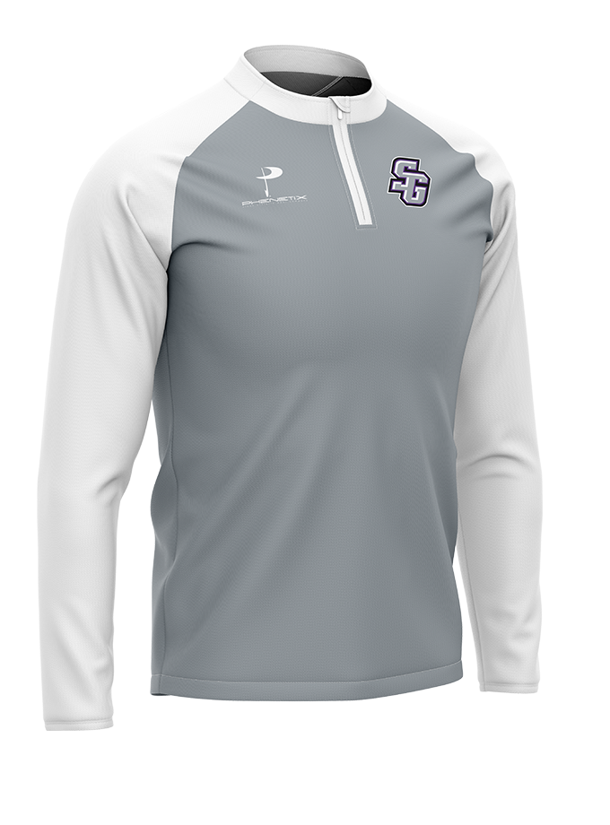 South Garner 1/4 Zip Grey White